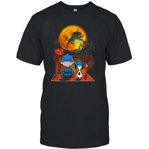 Gildan (XL) Snoopy And Charlie Brown Detroit Lions Sitting Under Moon Halloween 2023 T- Gildan (XL) Snoopy And Charlie Brown Detroit Lions Sitting Under Moon Halloween 2023 T-