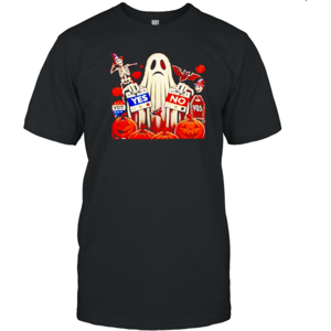 Gildan XXL Ghosts Vote Yes Democrats No Republicans Halloween T-Shirt - T-Shirt Gildan XXL Ghosts Vote Yes Democrats No Republicans Halloween T-Shirt - T-Shirt
