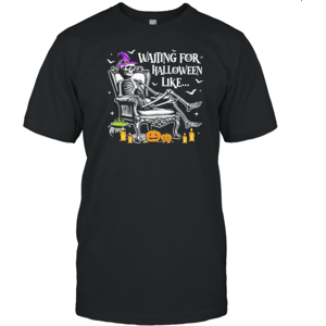 Gildan (XL) Waiting For Halloween Like Spooky Witch Skeleton T-Shirt Gildan (XL) Waiting For Halloween Like Spooky Witch Skeleton T-Shirt