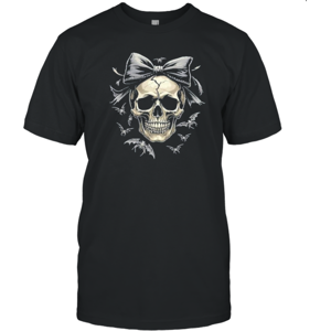 Gildan (XXL) Coquette Skull With Bow And Bats Spooky Halloween T-Shirt Gildan (XXL) Coquette Skull With Bow And Bats Spooky Halloween T-Shirt