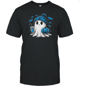Gildan (XXL) Halloween Carolina Panthers NFL Football Fan Ghost With Pumpkin T-Shirt Gildan (XXL) Halloween Carolina Panthers NFL Football Fan Ghost With Pumpkin T-Shirt