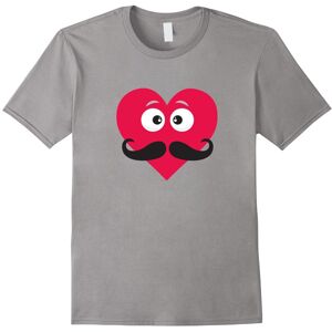 Gildan (L) Mustache Heart Love Valentine's Boy Tshirt-Father's Day Gildan (L) Mustache Heart Love Valentine's Boy Tshirt-Father's Day