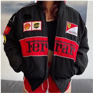 Unbranded (black, 3XL) Racing Jacket Vintage White Nascar Retro Bomber - Jacket Formula 1 Unbranded (black, 3XL) Racing Jacket Vintage White Nascar Retro Bomber - Jacket Formula 1