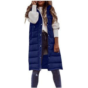 Maxpower (S, Navy Blue) Women Long Winter Down Vest With Hood Sleeveless Warm Down Jacket Maxpower (S, Navy Blue) Women Long Winter Down Vest With Hood Sleeveless Warm Down Jacket