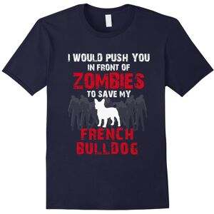 Gildan (S) Front Of Zombies French Bulldog Funny Dog Lover T-Shirt-Father's Day Gildan (S) Front Of Zombies French Bulldog Funny Dog Lover T-Shirt-Father's Day