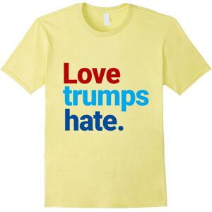 Gildan (L) Colorful Love trumps hate T Shirt Bernie Sanders Father's Dayinton-Father's Gildan (L) Colorful Love trumps hate T Shirt Bernie Sanders Father's Dayinton-Father's