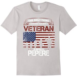Gildan (L) Men's I Love More Than Being Veteran Is Being Grandpa PEPERE Shirt-Father's Gildan (L) Men's I Love More Than Being Veteran Is Being Grandpa PEPERE Shirt-Father's