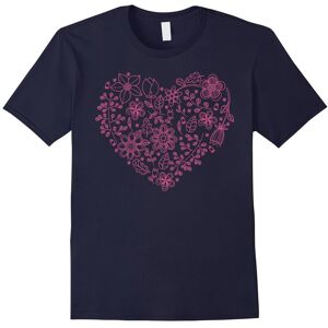 Gildan (XL) I Love you T shirt Floral Heart Saint Valentine's Day gift-Father's Day Gildan (XL) I Love you T shirt Floral Heart Saint Valentine's Day gift-Father's Day