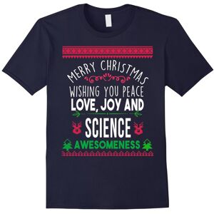 Gildan (S) Merry Christmas peace love joy & science awesomeness t-shirt-Father's Day Gildan (S) Merry Christmas peace love joy & science awesomeness t-shirt-Father's Day