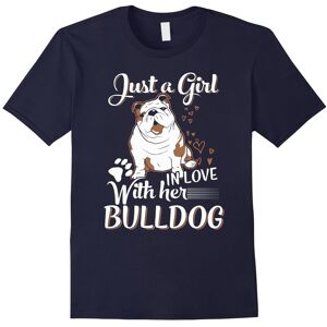 Gildan (M) Just a girl in love with her bulldog Tshirt-Father's Day Gildan (M) Just a girl in love with her bulldog Tshirt-Father's Day