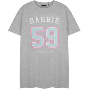 (X-Large) Barbie Short Sleeve Nightdress (Womens Grey) (X-Large) Barbie Short Sleeve Nightdress (Womens Grey)