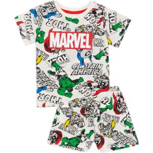 (7-8 Years) Marvel Short Sleeve Short Leg Pyjama Set (Boys White) (7-8 Years) Marvel Short Sleeve Short Leg Pyjama Set (Boys White)
