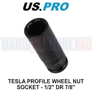 US PRO Tools 1/2" DR Tesla 7/8 Profile Alloy Wheel Nut Socket 7571 US PRO Tools 1/2" DR Tesla 7/8 Profile Alloy Wheel Nut Socket 7571