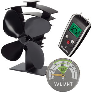 Valiant Premium IV Stove Fan, Moisture Meter and Magnetic Thermometer Valiant Premium IV Stove Fan, Moisture Meter and Magnetic Thermometer