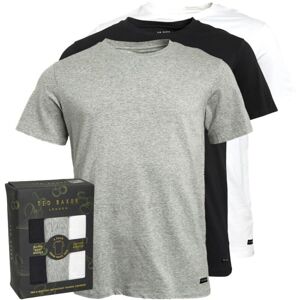 Ted Baker (M) 3-Pack Cotton Stretch Crew-Neck T-Shirts, Black/White/Grey Ted Baker (M) 3-Pack Cotton Stretch Crew-Neck T-Shirts, Black/White/Grey