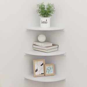 Unbranded (White) Corner Shelf Set 3-Piece Floating Wall Shelves Unbranded (White) Corner Shelf Set 3-Piece Floating Wall Shelves