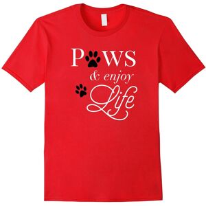 Gildan (S) Paws & Enjoy Life T-Shirt Gift for Dog Lovers Moms & Dads-Father's Day Gildan (S) Paws & Enjoy Life T-Shirt Gift for Dog Lovers Moms & Dads-Father's Day