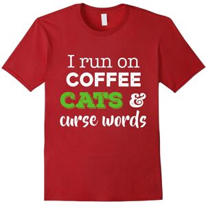 Gildan (XXXL) I Run On Coffee Cats and Curse Words Shirt – Funny Cat Lover-Father's Day Gildan (XXXL) I Run On Coffee Cats and Curse Words Shirt – Funny Cat Lover-Father's Day