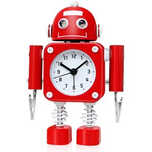 Unbranded Non-ticking Robot Alarm Clock Stainless Metal - Wake-up Clock With Flashing Eye Unbranded Non-ticking Robot Alarm Clock Stainless Metal - Wake-up Clock With Flashing Eye