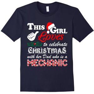 Gildan (M) Girl Celebrate Christmas With Mechanic Dad Ugly T-Shirt-Father's Day Gildan (M) Girl Celebrate Christmas With Mechanic Dad Ugly T-Shirt-Father's Day