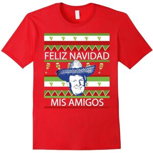 Gildan (S) Men's Trump Feliz Navidad Mis Amigos Christmas T Shirt-Father's Day Gildan (S) Men's Trump Feliz Navidad Mis Amigos Christmas T Shirt-Father's Day
