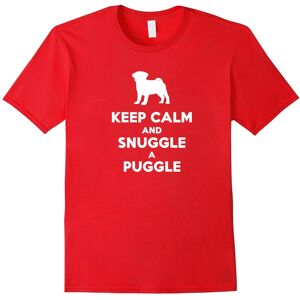 Gildan (M) Keep Calm And Snuggle A Puggle Dog Lover Pug Shirt-Father's Day Gildan (M) Keep Calm And Snuggle A Puggle Dog Lover Pug Shirt-Father's Day