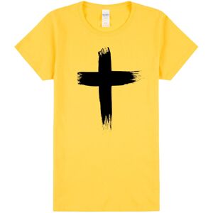 Gildan (L) Faith Jesus Cross Christian Religion Ladies Womens Yellow T-Shirt Tee Tops Gildan (L) Faith Jesus Cross Christian Religion Ladies Womens Yellow T-Shirt Tee Tops