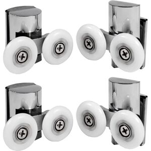 Unbranded 4Pcs Shower Door Wheels 23mm Upper Lower Double Shower Unbranded 4Pcs Shower Door Wheels 23mm Upper Lower Double Shower