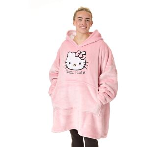 Hello Kitty Women's Pink Wearable Blanket Hoodie - Oversized Sherpa-Lined Fleece Hello Kitty Women's Pink Wearable Blanket Hoodie - Oversized Sherpa-Lined Fleece