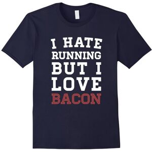 Gildan (L) I Hate Running: But I Love Bacon Funny Gym T-Shirt – Black-Father's Day Gildan (L) I Hate Running: But I Love Bacon Funny Gym T-Shirt – Black-Father's Day