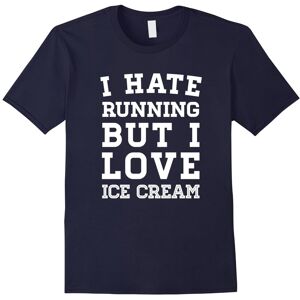 Gildan (L) I Hate Running: But I Love Ice Cream Funny Gym Shirt – Black-Father's Day Gildan (L) I Hate Running: But I Love Ice Cream Funny Gym Shirt – Black-Father's Day