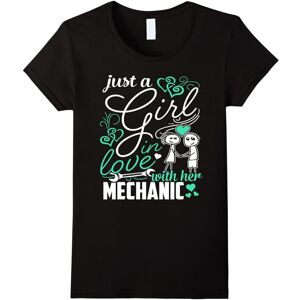 Gildan (XXXL) Women's Just A Girl Love In With Her Mechanic T-Shirt-Father's Day Gildan (XXXL) Women's Just A Girl Love In With Her Mechanic T-Shirt-Father's Day