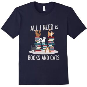 Gildan (XXXL) FUNNY BOOKS AND CATS T-SHIRT Book Lovers Cat Gift-Father's Day Gildan (XXXL) FUNNY BOOKS AND CATS T-SHIRT Book Lovers Cat Gift-Father's Day