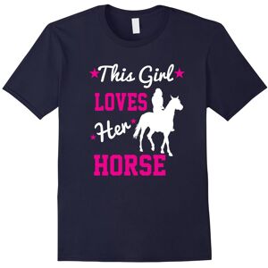 Gildan (L) This Girl Loves Her Horse T-Shirt Horse Lover T-Shirt-Father's Day Gildan (L) This Girl Loves Her Horse T-Shirt Horse Lover T-Shirt-Father's Day