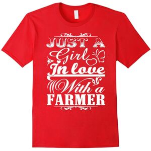 Gildan (L) Farmer T-shirt , just a girl in love with a famer 2-Father's Day Gildan (L) Farmer T-shirt , just a girl in love with a famer 2-Father's Day