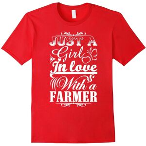 Gildan (M) Farmer T-shirt , just a girl in love with a famer-Father's Day Gildan (M) Farmer T-shirt , just a girl in love with a famer-Father's Day