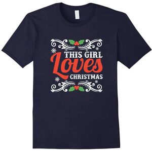 Gildan (M) This Girl Loves Christmas T-Shirt – Cool Mistletoe Xmas Tee-Father's Day Gildan (M) This Girl Loves Christmas T-Shirt – Cool Mistletoe Xmas Tee-Father's Day