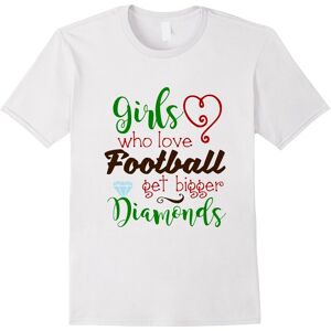 Gildan (M) Girls Who Loves Football Get Bigger Diamonds T-Shirt-Father's Day Gildan (M) Girls Who Loves Football Get Bigger Diamonds T-Shirt-Father's Day