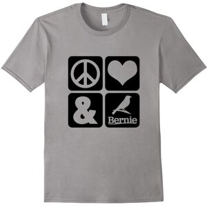 Gildan (S) Peace Love and Bernie Sanders bird campaign T shirt 2016-Father's Day Gildan (S) Peace Love and Bernie Sanders bird campaign T shirt 2016-Father's Day