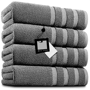 Textile Do (Charcoal Grey) 4 X Big Super Jumbo Bath Sheets Towels Pure Egyptian Cotton Soft Textile Do (Charcoal Grey) 4 X Big Super Jumbo Bath Sheets Towels Pure Egyptian Cotton Soft