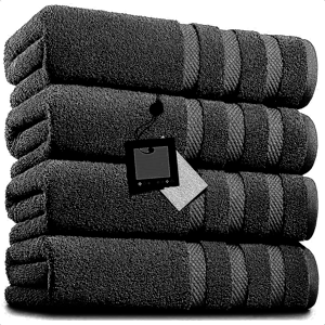 Textile Do (Black) 4 X Big Super Jumbo Bath Sheets Towels Pure Egyptian Cotton Soft XL Bath Textile Do (Black) 4 X Big Super Jumbo Bath Sheets Towels Pure Egyptian Cotton Soft XL Bath