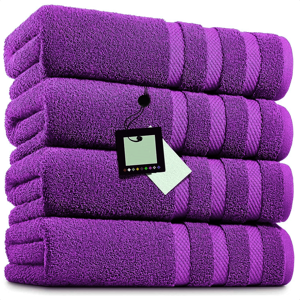 Textile Do (Purple) 4 X Big Super Jumbo Bath Sheets Towels Pure Egyptian Cotton Soft XL Bat Textile Do (Purple) 4 X Big Super Jumbo Bath Sheets Towels Pure Egyptian Cotton Soft XL Bat