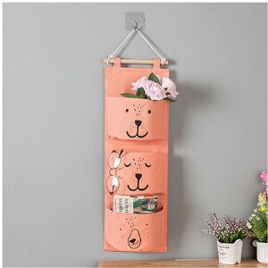 Aihontai (Pink) 3 Pockets Cute Wall Mounted Storage Bag Closet Organizer Clothes Hanging Aihontai (Pink) 3 Pockets Cute Wall Mounted Storage Bag Closet Organizer Clothes Hanging