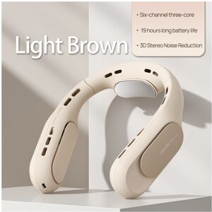 Aihontai (4000mah Brown) LBQ JISULIFE Portable Neck Fan Rechargeable 4 Speeds Bladeless F Aihontai (4000mah Brown) LBQ JISULIFE Portable Neck Fan Rechargeable 4 Speeds Bladeless F