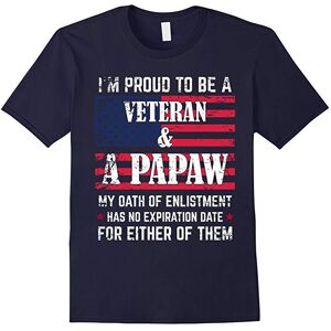 Gildan (M) Men's I'm Proud To Be A Veteran And A Papaw T-shirt-Father's Day Gildan (M) Men's I'm Proud To Be A Veteran And A Papaw T-shirt-Father's Day