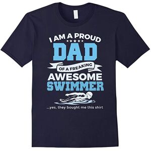 Gildan (S) I Am A Proud Dad Of A Awesome Swimmer T-Shirt-Father's Day Gildan (S) I Am A Proud Dad Of A Awesome Swimmer T-Shirt-Father's Day