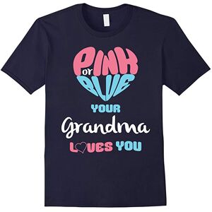Gildan (L) Pink or Blue Grandma Loves You Baby Gender Reveal T-Shirt-Father's Day Gildan (L) Pink or Blue Grandma Loves You Baby Gender Reveal T-Shirt-Father's Day