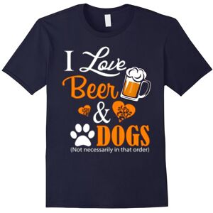 Gildan (XL) I LOVE BEER AND DOG FUNNY T SHIRT-Father's Day Gildan (XL) I LOVE BEER AND DOG FUNNY T SHIRT-Father's Day
