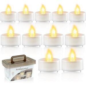 GEEZY 24Pcs LED Tea Lights Battery Operated Candles Warm White Flameless Flicker GEEZY 24Pcs LED Tea Lights Battery Operated Candles Warm White Flameless Flicker