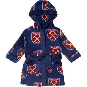 West Ham United FC Baby Dressing Gown Toddler Robe Hooded Fleece OFFICIAL Gift West Ham United FC Baby Dressing Gown Toddler Robe Hooded Fleece OFFICIAL Gift